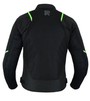 1 x RAW Customer Returns RAXUS Summer Motorcycle Jacket for Men-Track CoolPro, CE Approved FLUOR, 3XL  - RRP €78.35