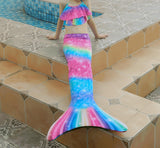 1 x RAW Customer Returns SPEEDEVE Girls Mermaid Tail Mermaid Fin Bikini Set - RRP €43.36