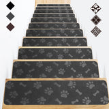 1 x RAW Customer Returns GOYLSER Stair Treads Mats Stair Carpet Self-Adhesive Stair Mats Anti-Slip Stair Carpet Rectangular Anti-Slip Carpet for Children Pets Black 76x20cm 15 Pieces  - RRP €50.41