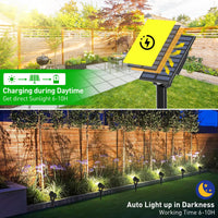 1 x RAW Customer Returns T-SUNUS Outdoor Solar Lights, 2 in 1 Decorative Solar Garden Spotlights 2 Modes Warm White Waterproof IP65 Swimming Pool and Camping Lawn Pool - RRP €22.8