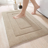 1 x RAW Customer Returns DEXI bath rug non-slip, soft bathroom rug, water-absorbent bath mat, machine washable bath rug for shower, bathtub and toilet - beige, 50 x 80 cm - RRP €26.99