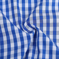 1 x RAW Customer Returns KOJOOIN Traditional Shirt Slim Fit Men s Checked Shirt Casual Shirt Long Sleeve Shirt Embroidered Cotton, for Oktoberfest, Carnival, Business, Leisure Blue-Upgrade M - RRP €35.99