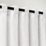 1 x RAW Customer Returns MIULEE Linen Window Curtains 2 Piece Curtain Set Living Room Bedroom Translucent Panel Curtain Modern Sheer Sail Curtains for Doors Balcony White Linen 140x215 cm - RRP €39.69