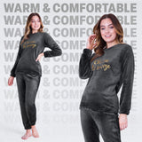 1 x RAW Customer Returns CityComfort Pajamas Women Long, Fleece Pajamas Women House Suit Cozy XL, Anthracite  - RRP €25.2