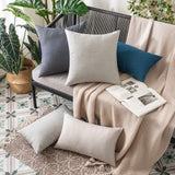 1 x RAW Customer Returns MIULEE Set of 2 Waterproof Cushion Covers Outdoor Sofa Cushions Decorative Pillows Modern Cushion Covers Decorative Cushion Cover Made of Polyester Linen Look for Garden Sofa Living Room Bed 40 x 40 cm Dark Grey - RRP €13.1