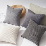 1 x RAW Customer Returns Topfinel cushion cover grey 40x40 set of 4 corduroy cushion covers cushion cover decorative cushion cover sofa cushion decorative cushion decoration for sofa bedroom living room balcony children fluffy color gradient, - RRP €19.67