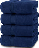 1 x RAW Customer Returns Utopia Towels - 4 Pack Bath Towels Set Premium 100 Ring Spun Cotton 69 x 137 cm Hand Towels, Highly Absorbent, Soft Feel Bath Towels Navy Blue  - RRP €45.99