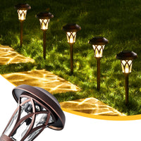 1 x RAW Customer Returns Solpex Solar Garden Lights, Solar Lamps Outdoor for Garden, 6 Pack LED Warm White Waterproof Automatic Solar Powered for Yard Landscape Lawn Patio Pathway Driveway - RRP €45.73