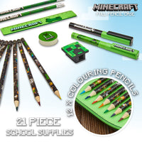 1 x RAW Customer Returns Minecraft Pencil Case for Kids Boys Pencil Case 2 Compartments School Supplies - RRP €26.99