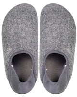 1 x Brand New Gaatpot felt slippers men women warm slippers winter slippers non-slip rubber sole, grey, EU41 - RRP €32.65