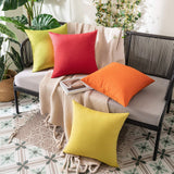 1 x RAW Customer Returns MIULEE Set of 2 Waterproof Cushion Covers Outdoor Sofa Cushions Decorative Pillows Modern Cushion Covers Decorative Cushion Cover Made of Polyester Linen Look for Garden Sofa Living Room Bed 40 x 40 cm Yellow - RRP €13.52