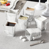 1 x RAW Customer Returns MALACASA, Flora Series, 6-Piece Set Coffee Service Marble Porcelain Square Coffee Cup Mugs 4.5 Inch 11.5 7.5 11cm 350ml Mug Coffee Mug Set Tea Cup Mug Sets for 6 People - RRP €39.99