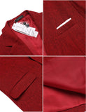 1 x RAW Customer Returns COOFANDY Men s Jacket Sporty Slim Fit Long Sleeve Business Jacket ONE Button, Wine Red, Size 3XL Wine Red 3XL - RRP €53.53