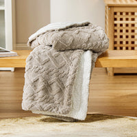 1 x RAW Customer Returns Bedsure cuddly blanket sofa knitted blanket - blankets cuddly blankets 150 x 200, sofa blanket double face extra soft, cuddly blanket fluffy living room, wool blanket grey, couch blanket sofa throw blanket - RRP €22.79