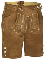 1 x RAW Customer Returns TR Martha men s traditional short leather trousers with suspenders, 54, light brown - RRP €64.9