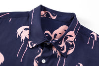 1 x RAW Customer Returns Meilicloth Hawaii Shirt Men Hawaiian Shirt Men Funky Hawaiian Shirt Casual Flamingo Hawaii Shirt Summer Beach Shirt Short Sleeve Summer Shirt B Pink XL - RRP €25.99