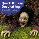 1 x RAW Customer Returns Prextex Zombie Halloween Decoration - Zombie Rising from the Earth for Garden Decoration for the Best Outdoor Indoor Halloween Decoration, Front Door Decoration - RRP €29.99