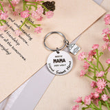 1 x Brand New JSDDE Stainless Steel Home Keyring with Engraving Best MOM in the World Cute Pendant with Creative Design Charms Keychain Keyrings Key Chain Gift for Dad Mom - RRP €27.6