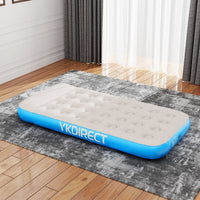 1 x RAW Customer Returns YKDIRECT Camping Single Air Bed Camping Air Mattress, Air Mattress for 1 Person, Pillow Top Design - 190x100x22cm - RRP €32.98