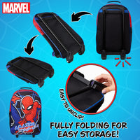 1 x RAW Customer Returns Marvel children s suitcase for girls and boys - Spiderman trolley hand luggage, foldable travel suitcase for children, Avengers cabin bag for holidays, official fan articles - 47 x 30 x 17 cm multi-coloured Spiderman  - RRP €27.99