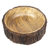 1 x RAW Customer Returns GoCraft Mango Wood Decorative Bowl with Tree Bark, Medium, 19.1 cm Diameter x 7 cm Height, Single Bowl - RRP €33.99