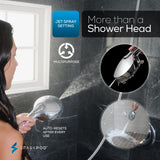 1 x RAW Customer Returns SparkPod 5 Inch 9 Spray Setting Shower Head - Handheld High Pressure Jet with On Off Switch, Pause and Waterfall Setting- Premium ABS Removable Handheld Shower Head Handheld Only, Polished Chrome  - RRP €22.95