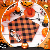 3 x Brand New Aoriher Pet Halloween Costume Dog Bandana and Pet Witch Hat Cat Bib with Bat and Pumpkin Pattern Halloween Accessories for Dogs and Cats - RRP €54.0