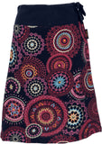 1 x RAW Customer Returns GURU SHOP Embroidered Knee-Length Skirt, Chic, Retro Mandala - Pink, Cotton, Size S M 38  - RRP €38.9