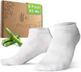 1 x RAW Customer Returns PAIXX Premium Bamboo Sneaker Socks 8 Pack, 43-46 39-42, Men Women - Breathable, Antibacterial Ankle Socks Against Sweaty Feet - Lint-Free Anti Odor Bamboo Socks - RRP €24.19