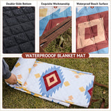 1 x RAW Customer Returns LARUTAN Extra Large Waterproof Picnic Blanket 200 x 300 cm Foldable Beach Blanket with Carry Handle Beach Mat Cozy and Washable for Family Vacation Garden and Picnic Outlet  - RRP €35.9