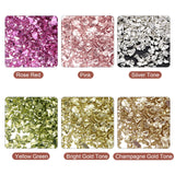 1 x RAW Customer Returns sourcing map 6 Colors Crushed Glass Chips, 1-4mm Irregular Glitter Metallic Glass for Craft DIY Vase Filler Epoxy Resin Decoration 28g Metallic Bright Color Series - RRP €8.56