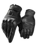 1 x RAW Customer Returns INBIKE Motorcycle Gloves Men Women Summer Genuine Leather Motorcycle Gloves Breathable And Wear-Resistant With Hard Protective Case Black L - RRP €40.33