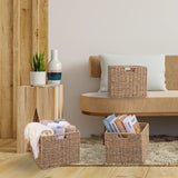 1 x RAW Customer Returns Set of 2 Kallax Expedit shelf baskets Kallax basket woven 30 x 30 x 26H cm seagrass shelf basket folding basket woven basket shelf box storage box storage basket shelf basket foldable - RRP €39.2