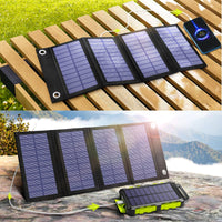 1 x RAW Customer Returns 8W solar panel with solar power bank 20000 mAh, PD15 W USB C solar charger with 3 outputs 2 inputs, outdoor waterproof power bank solar panel compatible for smartphones, tablets and more - RRP €36.29