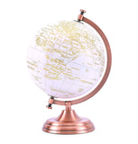 1 x RAW Customer Returns Exerz 20cm Globe Golden Color Metallic - Educational, Geographical, Modern Desktop Decoration - Metal Arch And Base Coated In Golden Color - Italian Map - RRP €29.99