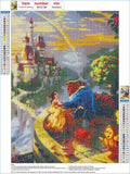 1 x Brand New MXJSUA 30x40cm Diamond Painting Kits, Beauty and the Beast - 5D Diamond Painting Pictures for Adults with Accessories for Home Wall Decoration - RRP €9.06