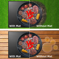 1 x RAW Customer Returns Fireproof mat, grill mat for gas grill 160 100cm heat protection mat heat resistant up to 2000 F oil-resistant waterproof non-slip outdoor BBQ mat for the outdoor grill, lawn, terrace. - RRP €32.45