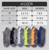 5 x Brand New KOZR 3 Pairs Cushioned Sports Socks for Men and Women, Gray 3., M - RRP €114.0