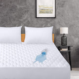 1 x RAW Customer Returns Utopia Bedding Quilted Waterproof Mattress Topper 90 x 200 cm, Mattress Pad, Waterproof Mattress Protector, Stretchable to 30 cm White  - RRP €22.49