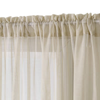 1 x RAW Customer Returns MIULEE Set of 2 Sheer Voile Curtain Rod Pull-through Transparent Curtain Made of Polyester Window Curtain Transparent Living Room Airy Decorative Curtain for Bedroom 140 x 245 cm W x H , Rod Pocket Beige - RRP €28.22