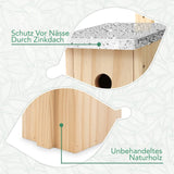 1 x RAW Customer Returns WILDLIFE FRIEND I Nesting box with metal roof according to NABU made of solid wood for great tits Co. - weatherproof, untreated, tit box, birdhouse for tits - nesting aid with 32 mm entry hole - RRP €41.77