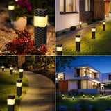 1 x RAW Customer Returns Joomer Solar Lights Outdoor, 8 Pieces Square Fashion Solar Outdoor Garden Lamp, Solar Path Lights Warm White LED Waterproof IP65 for Ground Courtyard Lawn Pathway - RRP €33.99