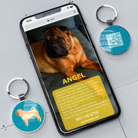 1 x Brand New DISONTAG QR Code Dog Tag ID 41 Dog Breeds Personalized Social Online Page-Free Online Pet Profile-Modifiable-Privacy Control-No APP Required - RRP €16.8