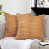 1 x Brand New TAN.TOMI Cushion Cover 40x40 cm Set of 2, Corduroy Cushion Covers are Used for Decorative Cushions for Sofa, Sofa Cushions, Cushion Covers in Many Colors Light Brown  - RRP €20.4