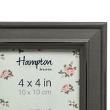 2 x RAW Customer Returns Hampton Frames picture frame Paloma square, wood, grey, 4x4 10x10cm  - RRP €26.2