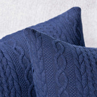 1 x Brand New Yaertun Set of 2 Super Soft Cushion Covers Throw Pillow Cover Sofa Cushion Decorative Couch Cushion Pillow Case Cover Soft for Living Room Bedroom 24 x 24 Inch, 60 x 60 cm Navy - RRP €25.2