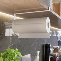 1 x RAW Customer Returns EDELREITER kitchen roll holder without drilling high-quality kitchen roll holder made of stainless steel modern paper roll holder no gluing kitchen roll holder kitchen roll holder white - RRP €15.7