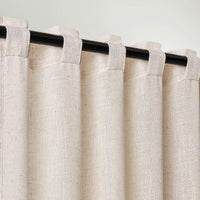 1 x RAW Customer Returns MIULEE Curtains Looped Voile Curtain Modern Linen Look Semi-Transparent for Living Room Bedroom Sliding Curtain Set of 2 Stores Natural Linen White 225x140 cm - RRP €34.49