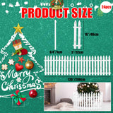 1 x RAW Customer Returns 40 cm large fence for the Christmas tree, large 24 pieces white picket fence for the Christmas tree, Christmas tree fence plastic for pets, Christmas tree fence for children, craft Christmas tree patterns - RRP €18.13