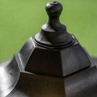 1 x RAW Customer Returns CGC Black Short Large Outdoor Post Bollard Traditional Vintage Garden Lamp Black Short Post Light  - RRP €20.4